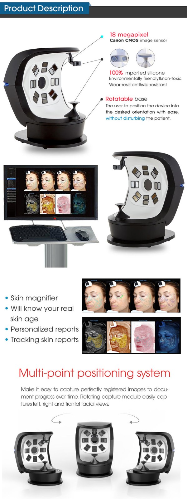 Portable Skin Analyzer Machine for Beauty Salon Portable Skin Analyzer Machine for Beauty Salon