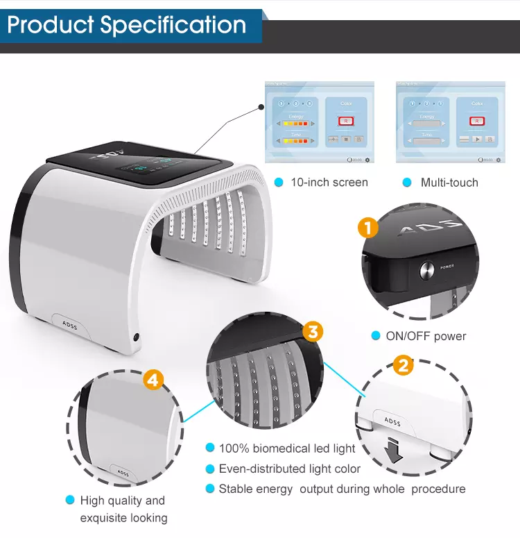 Skin Rejuvenation PDT LED Light Facial Therapy Beauty